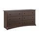 preview thumbnail 1 of 10, Prepac Fremont 6 Drawer Double Dresser for Bedroom, Wide Chest of Drawers, Traditional Bedroom Furniture