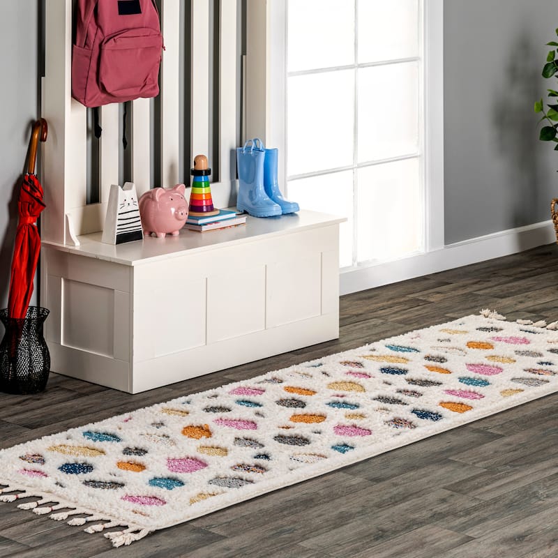 Nuloom Maybelle Braided Tassle Modern Area Rug - 2'8" x 8' Runner - Ivory - Runner