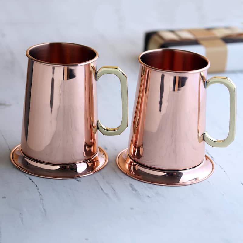 Novica Handmade Morning Shine Copper Mugs (Pair)