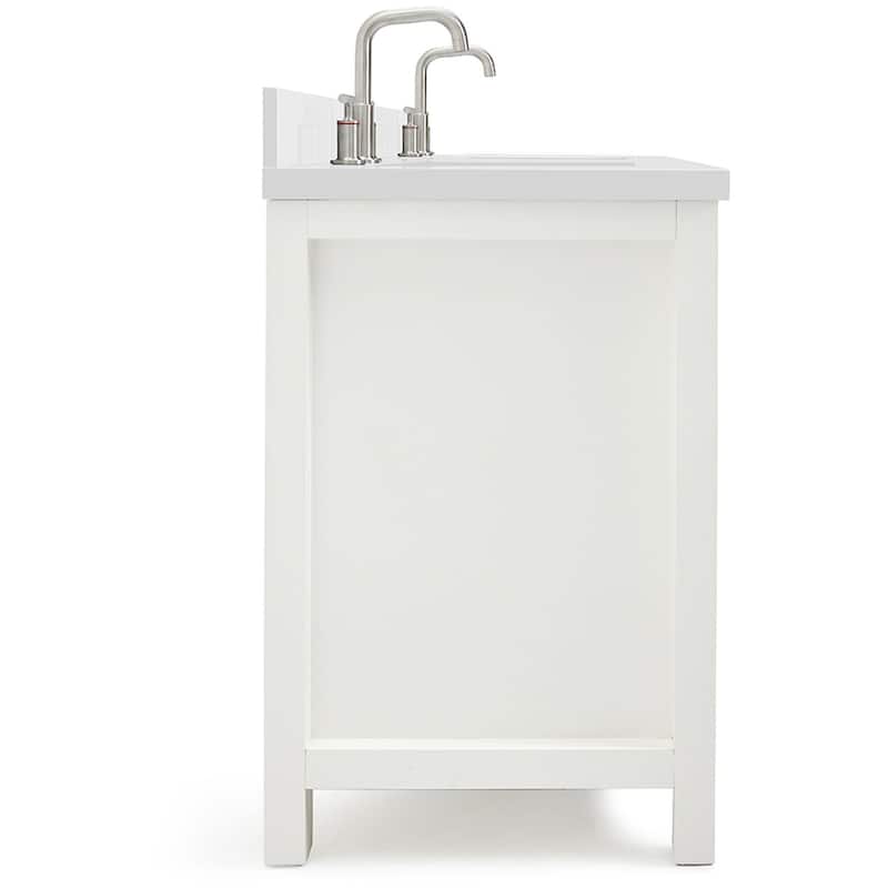 Ariel H061DWQRVO Bristol 61" Free Standing Double Rectangular Basin