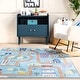 preview thumbnail 19 of 20, Nuloom Chalea SpinClean Kids Town Machine Washable Area Rug