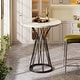preview thumbnail 4 of 18, Faux Marble Bar Table, High Top Bistro Pub Cocktail Accent Table for Dining Room Coffee Shop Bar Party Kitchen
