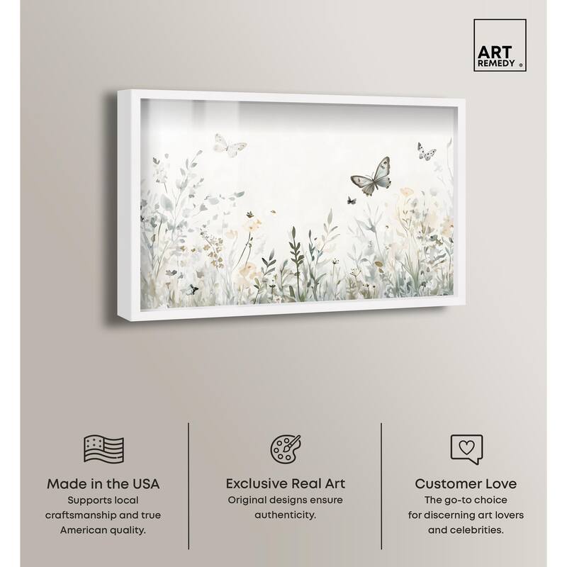 Butterfly Field Shadowbox by Art Remedy