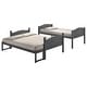 preview thumbnail 24 of 32, Twin over Full Bunk Bed with Camelback Headboard & Guardrails, White