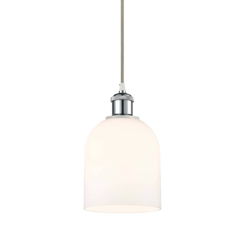 Innovations Lighting 516-1P-10-6 Bella Pendant Bella 6" Wide Mini - White Polished Chrome / Glossy White