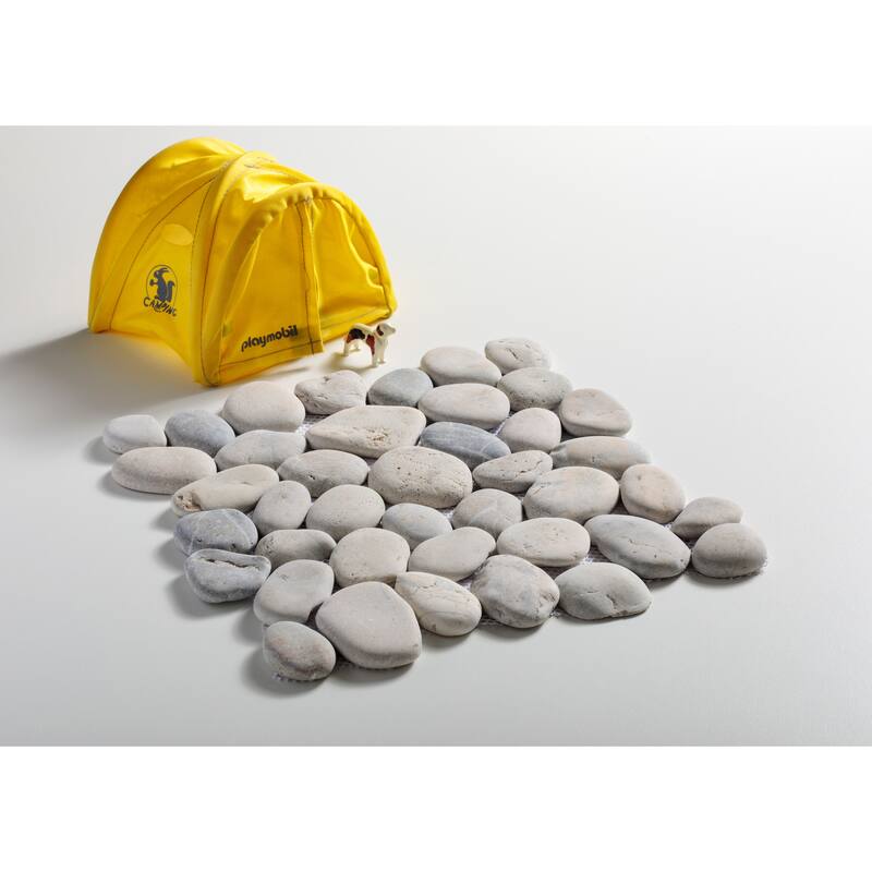 Classic Pebble 11 in. x 11 in. Mesh-Mounted Mosaic Wall and Floor Tile