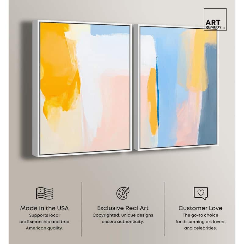 Lightwave Tides Canvas Set of 2 by Art Remedy