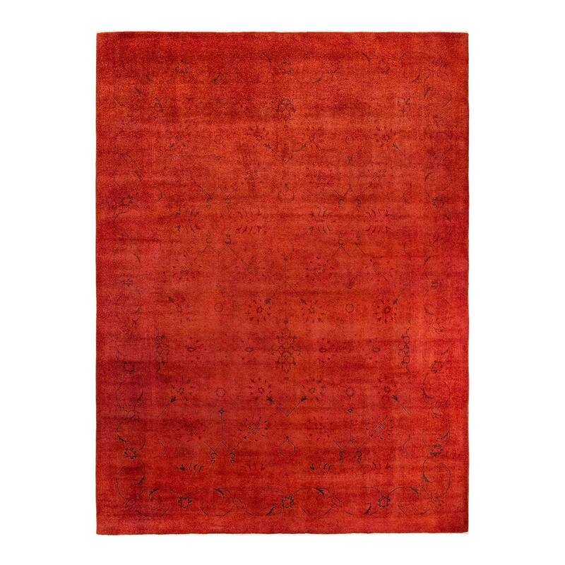 Vibrance, One-of-a-Kind Hand-Knotted Area Rug - Orange, 9' 2" x 12' 4" - 9' 2" x 12' 4"