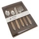 preview thumbnail 2 of 3, Natural Bark Wood Style Handle Place Setting Flatware - Set of 5