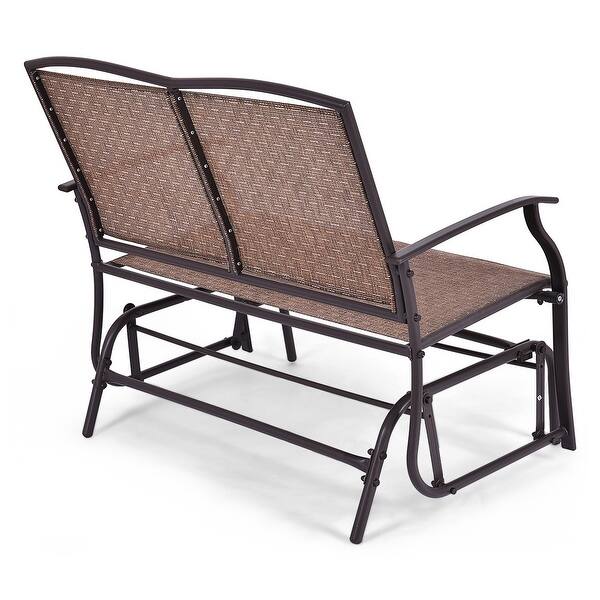Shop Outdoor Patio Glider Bench Loveseat Chaise Rocking Armchair Garden On Sale Overstock 31266545
