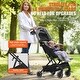 preview thumbnail 27 of 28, Carbon Steel Foldable Stroller with Recline and Footrest - 28” L x 17.3” W x 42.1” H
