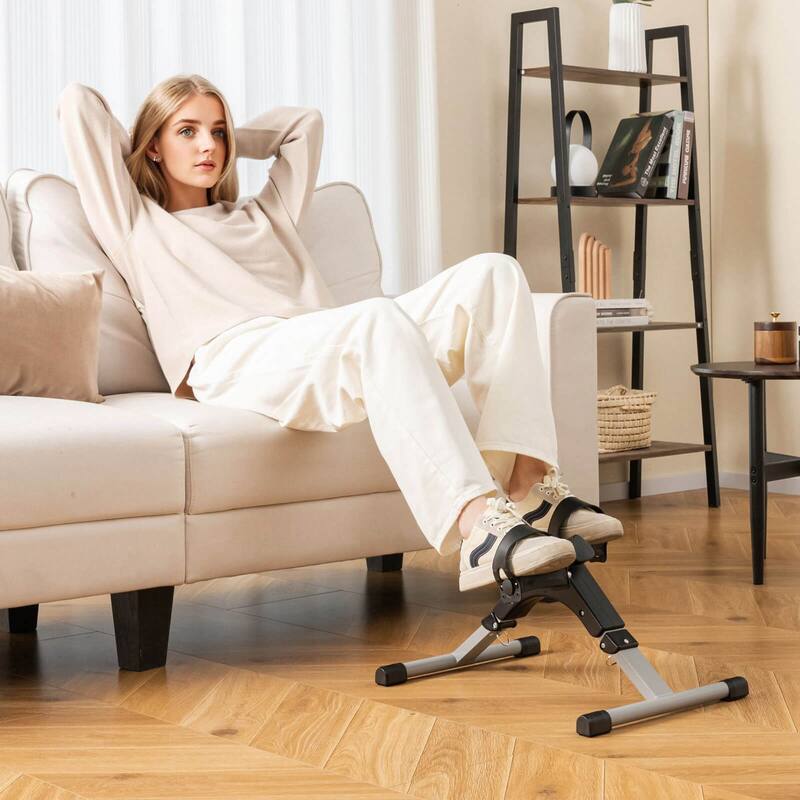 Costway Portable Desk Bike Peddler Machine with Adjustable Resistance - See Details
