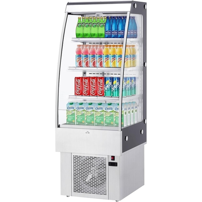 10.9 Cu.Ft Commercial Glass Door Display Refrigerator, Upright Beverage Cooler with Shelves & LED