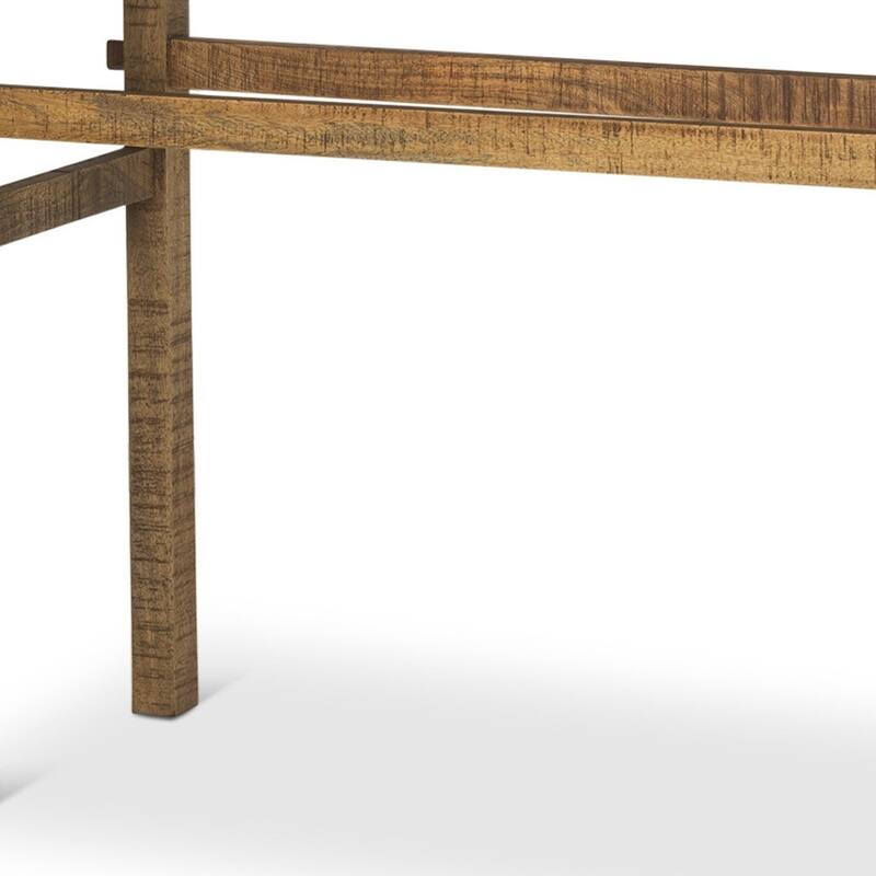 HomeRoots 54" Brown Solid Wood Distressed Console Table - 54' X '30' X '16