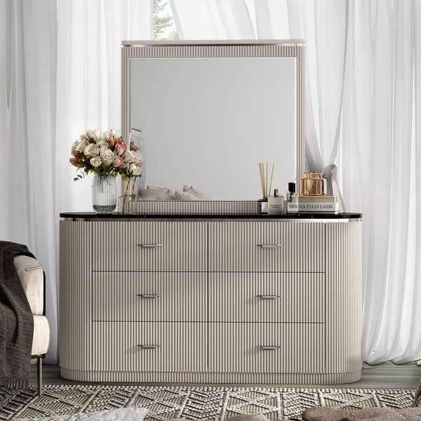 light gray modern dresser ChaletPosh Dresser in Light Grey