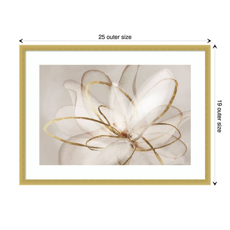 Transparent Beauty III (Floral) by Eva Watts Wood Framed Wall Art Print - 25 x 19 in