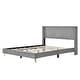 preview thumbnail 9 of 39, Queen Size Corduroy Platform Bed with Tufted Headboard and Metal Legs