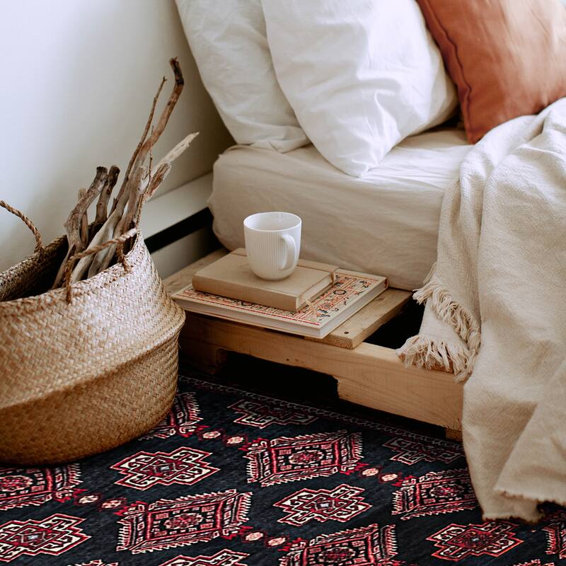 ECARPETGALLERY Hand-knotted Teimani Dark Navy Wool Rug - 3'3 x 7'0