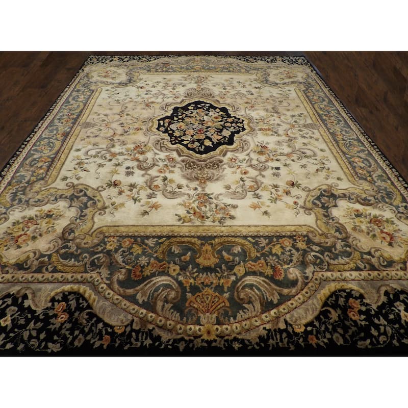 Wahi Rugs Abusson European Hand knotted Rug 8'10" x 11'10" - 9' x 12'