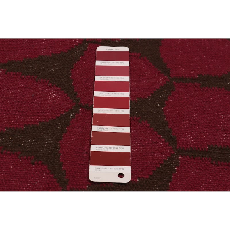 Ankara Burgundy Kilim 5'2" x 8'0" - 5'2 x 8'0