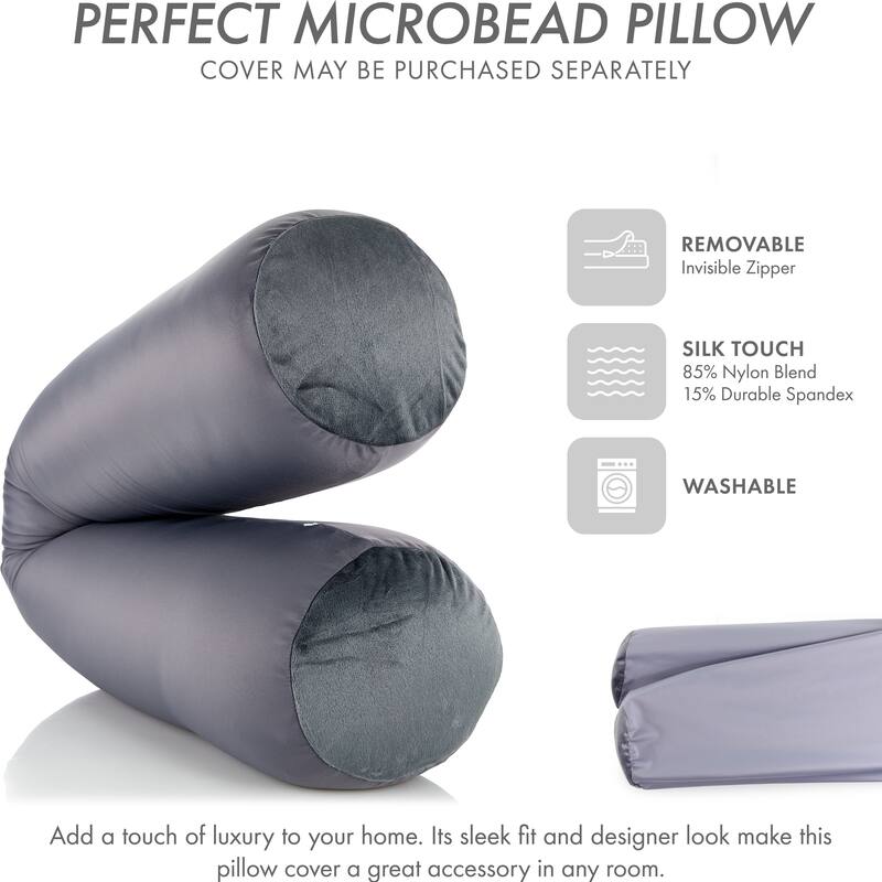 Straight Body Pillow, Premium Microbead,Side Sleeping / Pregnant Women