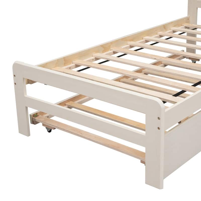 Modern Design Twin Size Platform Bed Frame with Trundle