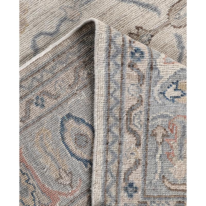 Oushak One-of-a-Kind Hand-Knotted Area Rug - Ivory - 8' 2" x 9' 8"
