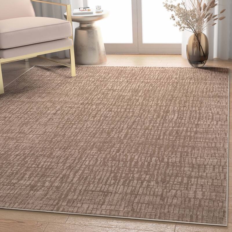Well Woven Abstract Nightscape Geometric Flat-Weave Area Rug