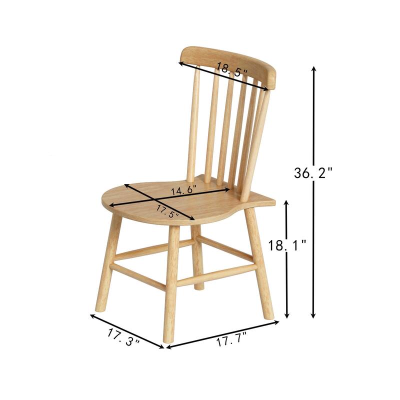 Dining Chairs Set of 4 Wood Spindle Back Kitchen Room Chairs