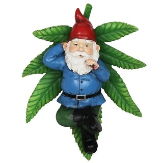 Exhart Good Time Ganja Lounging LED Gnome with Timer, 13 inches Long
