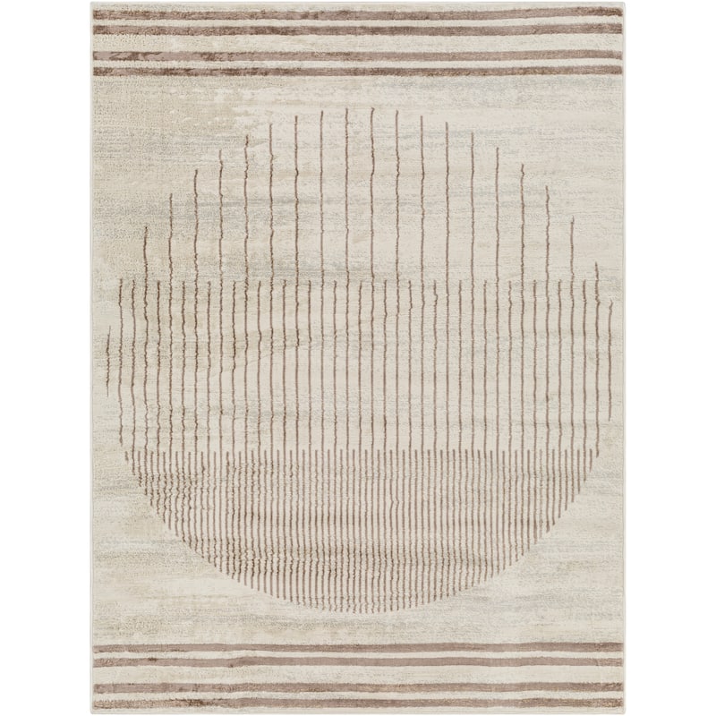 Artistic Weavers Joel Mod Black/Ivory Ombre Geometric Striped Area Rug