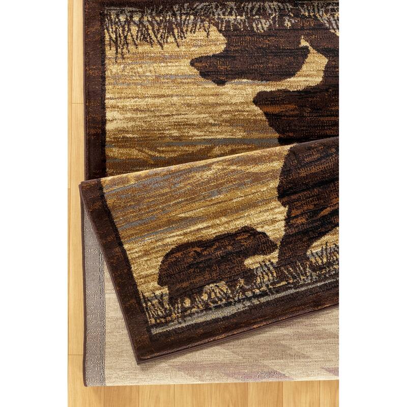 Nature's Nest GC_CBL3006 Multi Lodge Area Rug