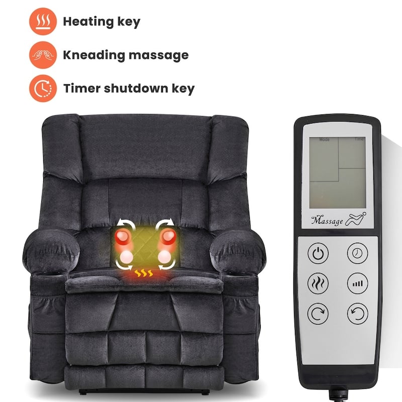Dual Motor Large Power Lift Recliner Chair with Knead the Waist and Heat