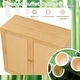 preview thumbnail 8 of 8, Gymax Bamboo Buffet Cabinet w/ PE Rattan Doors Freestanding Kitchen