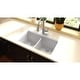 preview thumbnail 3 of 6, Elkay Quartz Classic 33" x 18-1/2" x 9-1/2", Equal Double Bowl Undermount Sink, White