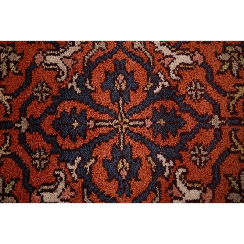 All-Over Orange Kazak Oriental Accent Rug Handmade Wool Carpet - 2'8"x 6'0"