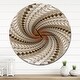 preview thumbnail 8 of 7, Designart 'White Fractal Spiral Pattern' Oversized Modern Wall CLock 29 in. wide x 29 in. high