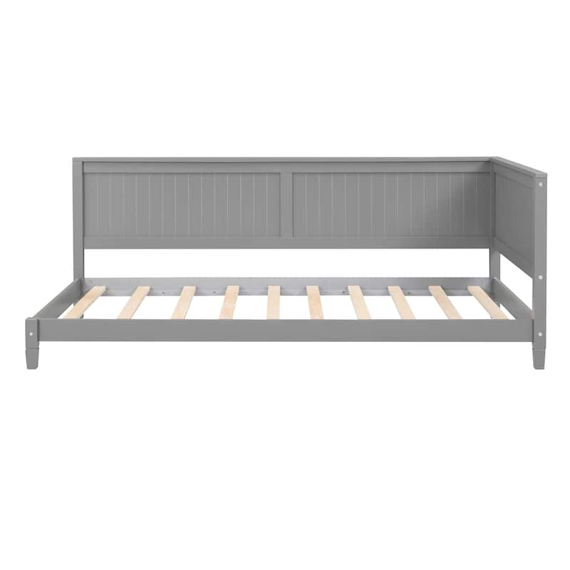 Twin Size Wood Daybed/Sofa Bed - Gray