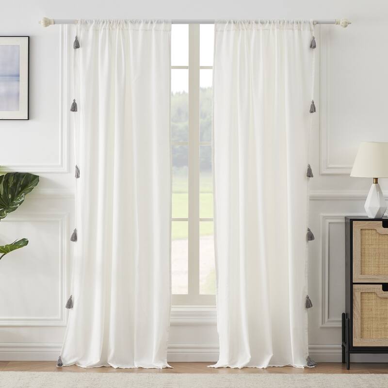 Greenland Home Fashions Monterrey 84-inch Curtain Panels (Set of 2)