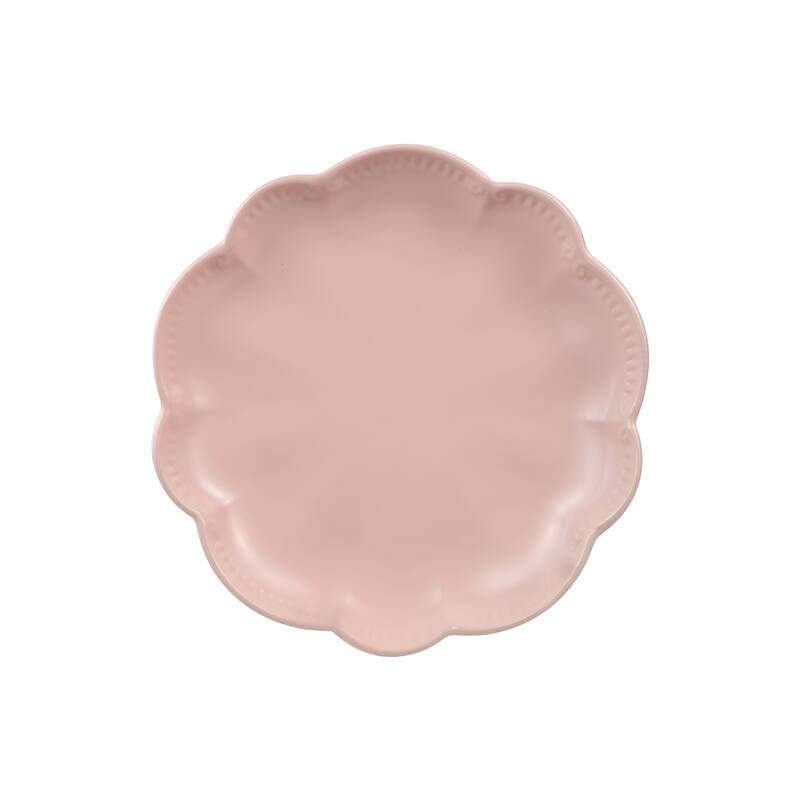 Sango Bethany 12-Piece Stoneware Dinnerware Set - Service for 4, Scalloped Plate & Bowl Set