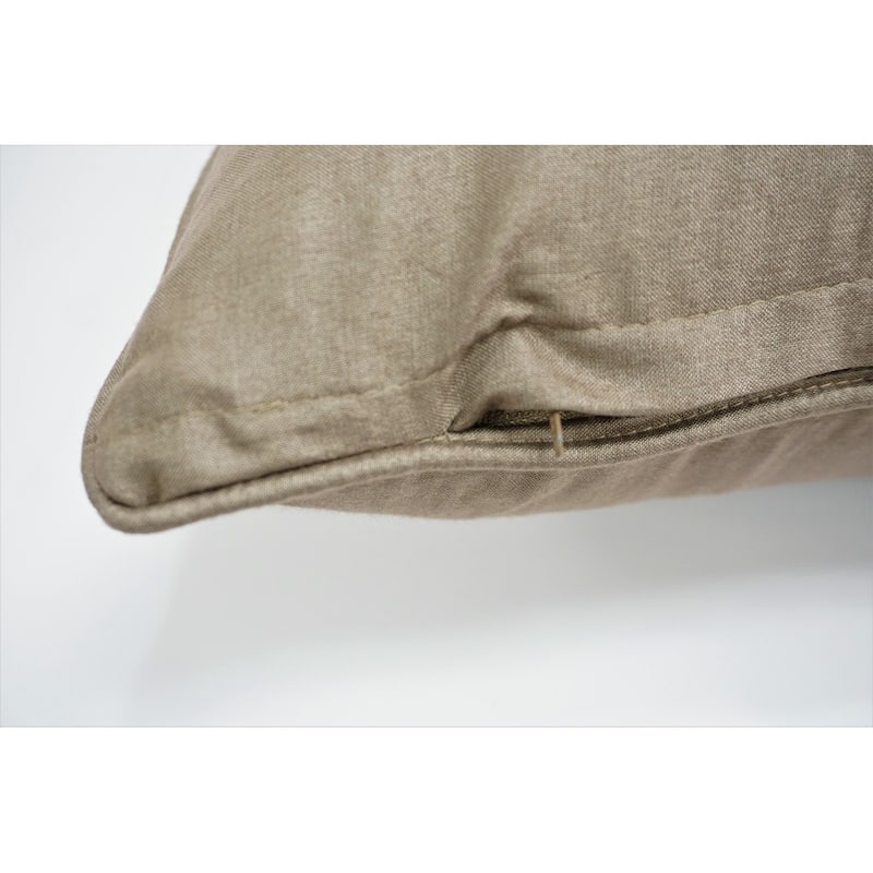 Home&Manor Premium Silk Throw Pillow 18" Beige