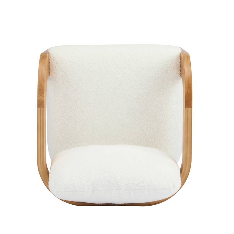 Modern Dining Chairs Set of 2, Fabric Armchairs with Pillow Back, Comfy Upholstered Accent Chairs with Wood Legs for Living Room