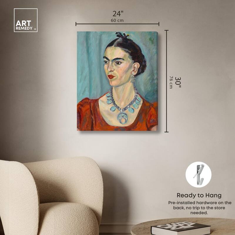 Frida Kahlo by Magda Pach 1933 Canvas by Art Remedy, Gallery Wrapped