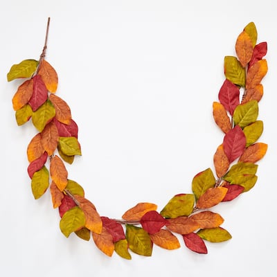 6' Artificial Fall Leaves Garland