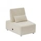 preview thumbnail 3 of 3, Uphlostery Armless Accent Chair Lounge Chair Beige for Living Bedroom