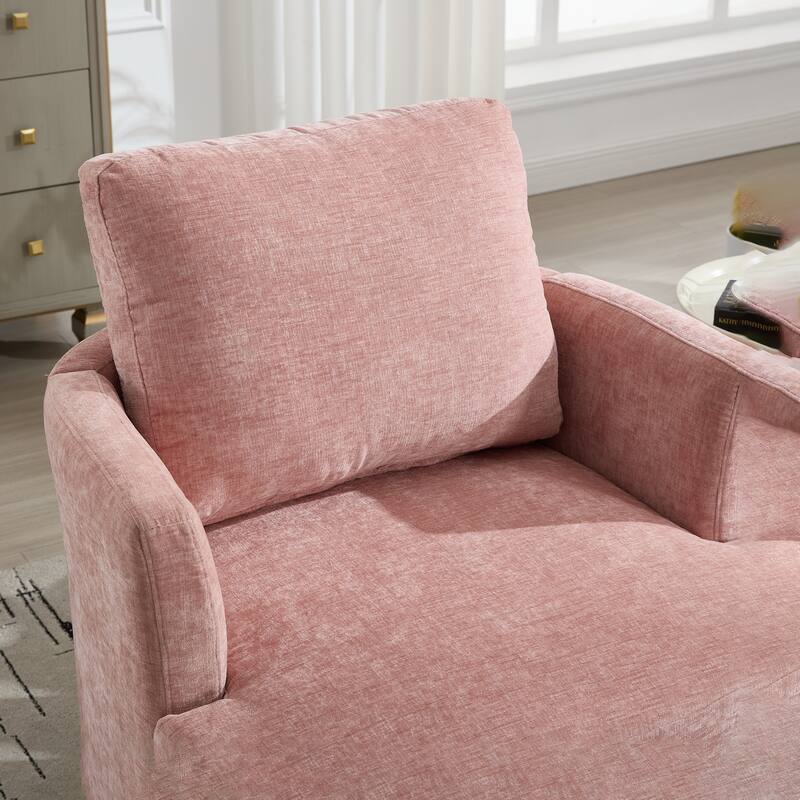 Swivel Chair, Metal 360 Degree Rotating Chassis, Easy To Assemble