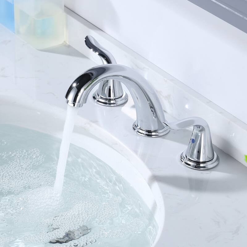 WOWOW Elegant Dual-Handle Bathroom Sink Faucet