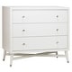 preview thumbnail 1 of 2, Mid Century 3-Drawer Wood Dresser, White