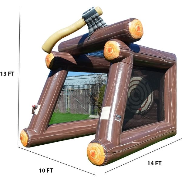 XJUMP Inflatable Axe Throwing Target Game with Air Blower and Foam Axes ...