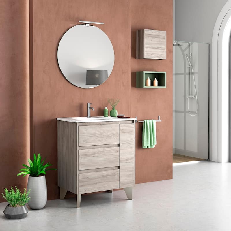 WS Bath Collections Lila C70 Lila 28" Free Standing Single Basin